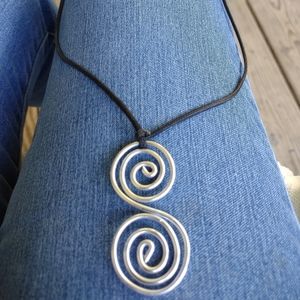 Silver Spiral Necklace